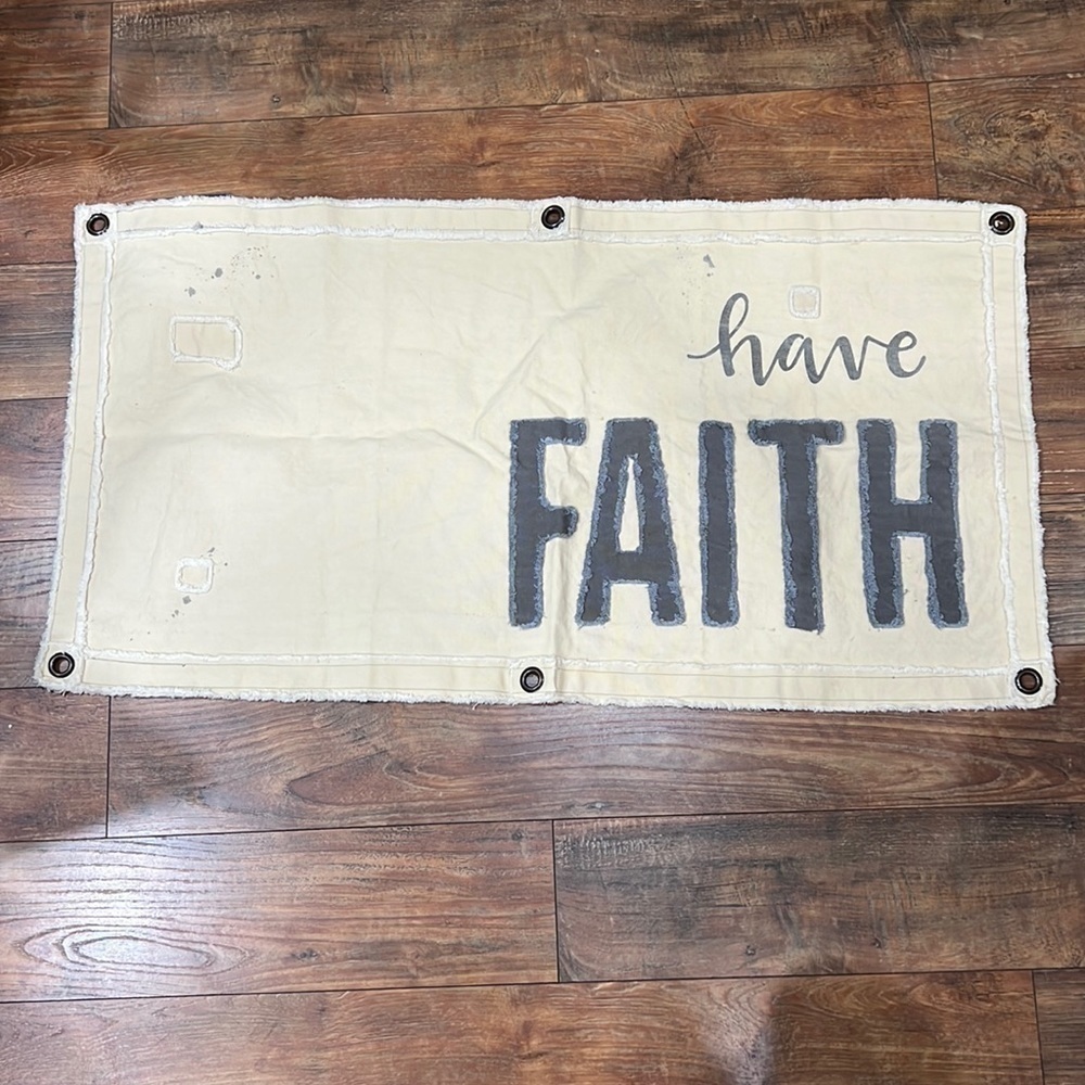 𝅺DISTRESSED Canvas Wall Decor Have Faith